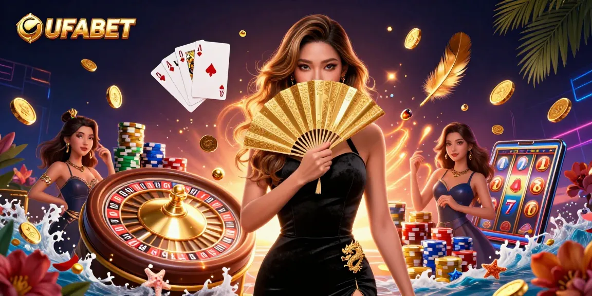 Experience thrilling gaming moments at UFABET with a glamorous scene filled with casino excitement and visuals.