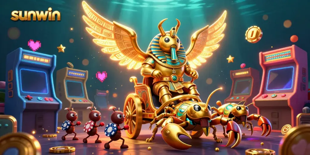 Experience thrilling gameplay with sunwin's vibrant casino games and characters in action.
