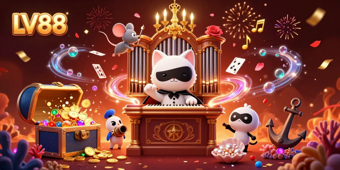 Experience thrilling gaming at LV88 with captivating characters and dazzling casino elements.