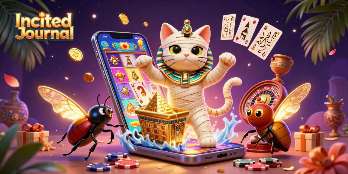 Experience thrilling gameplay at Incited Journal with vibrant Egyptian casino characters and dynamic elements.