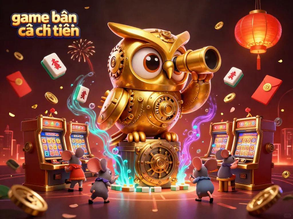 Engage in game bắn cá đổi thưởng action with 3D characters in a vibrant casino setting.