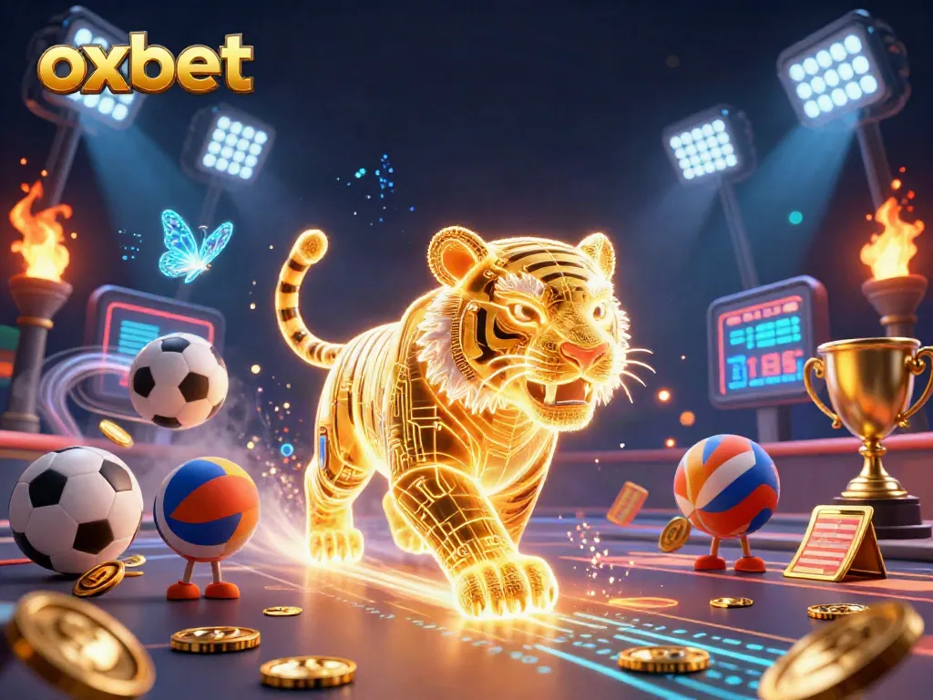 Experience exciting gameplay at oxbet with a vibrant 3D digital casino environment filled with thrilling elements.