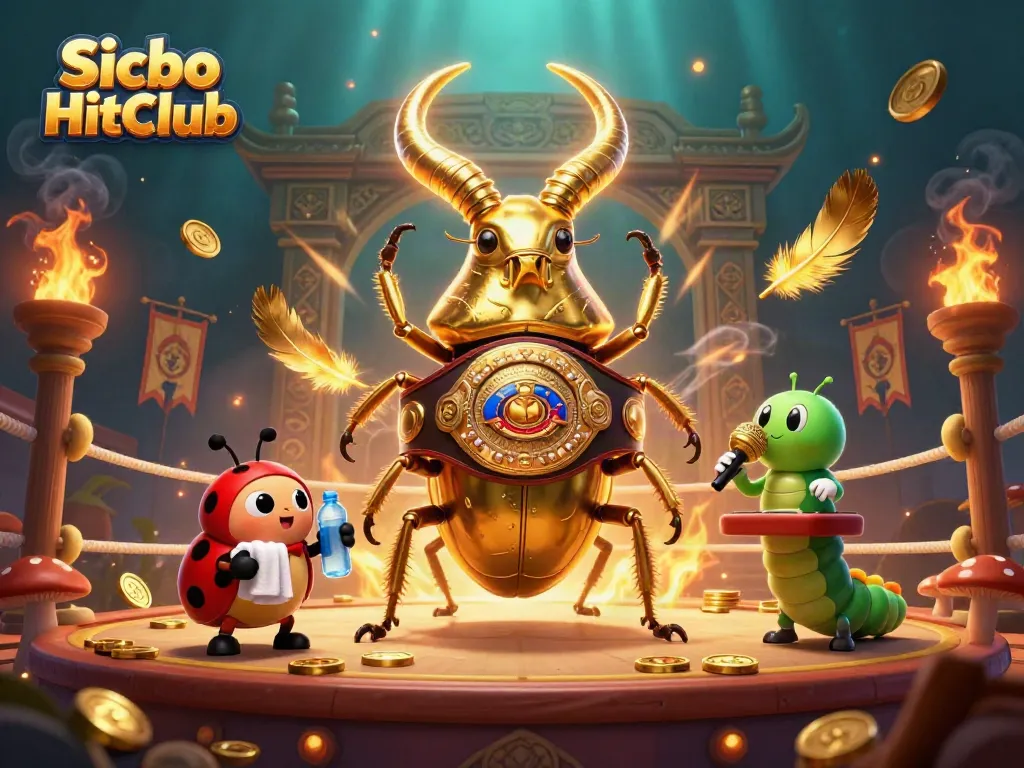 Experience exciting Sicbo HitClub action with strategic betting and thrilling outcomes depicted in dynamic 3D illustration.