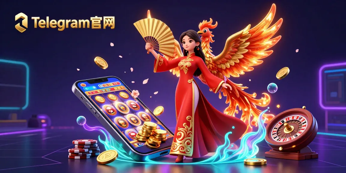通过一个互动娱乐场景与Telegram官网互动，场景中充满生动的角色和动态的游戏元素。