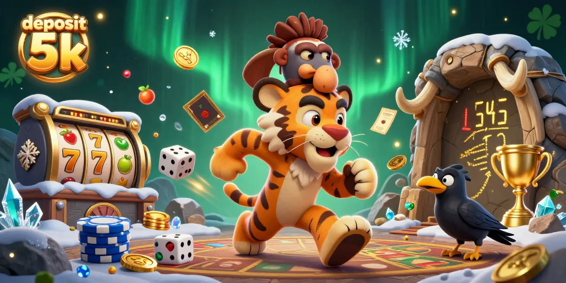 Engage with deposit 5k slots in a vibrant 3D casino scene featuring dynamic gameplay.