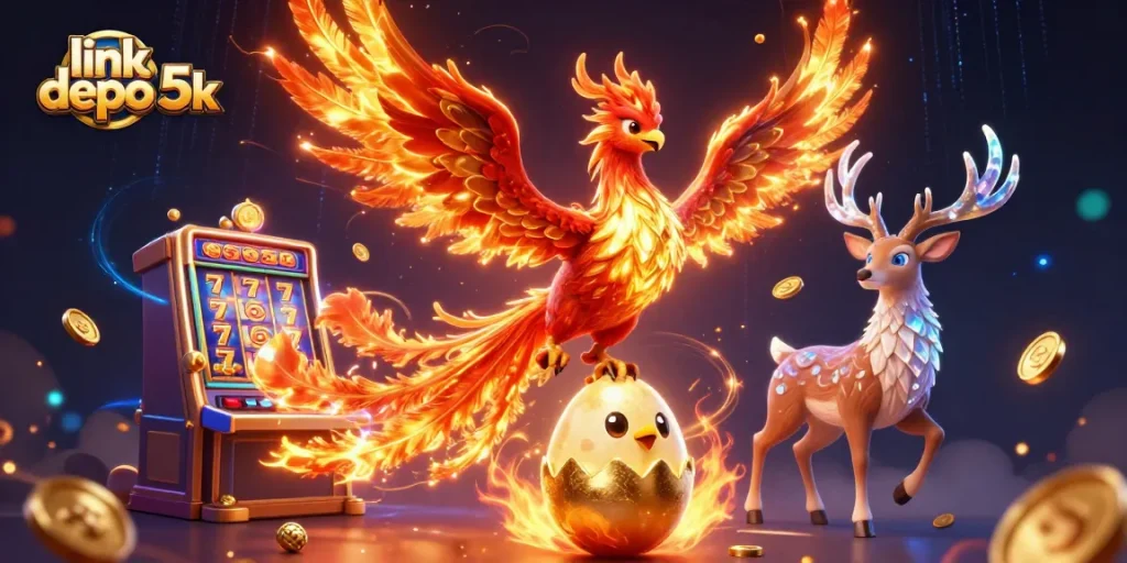 Experience thrilling moments with link depo 5k as you explore golden slot machines and vibrant game elements.