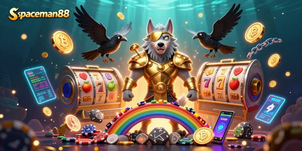 Spin the reels with spaceman88 as Odin and his ravens unveil jackpots and crypto rewards.