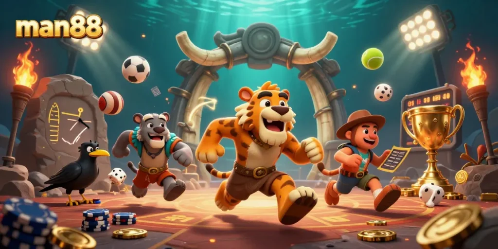 Experience thrilling gameplay at man88 with a lively prehistoric casino and dynamic sports elements.