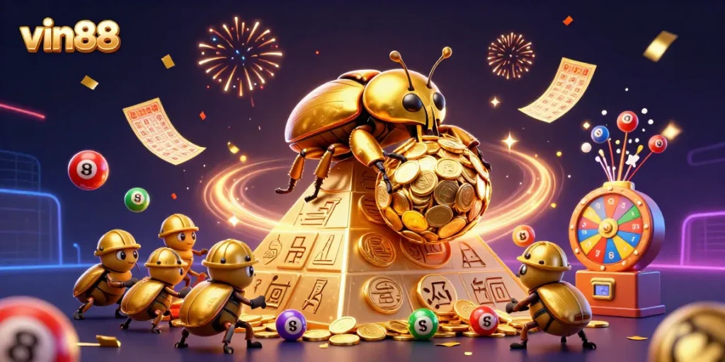 Experience thrilling casino action at vin88 with dynamic lottery balls and vibrant prizes.